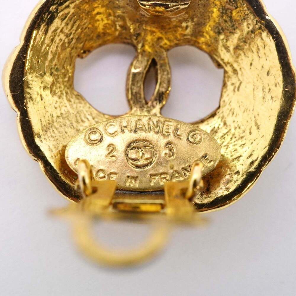 CHANEL Gold Logo Earrings - Picture 4 of 6